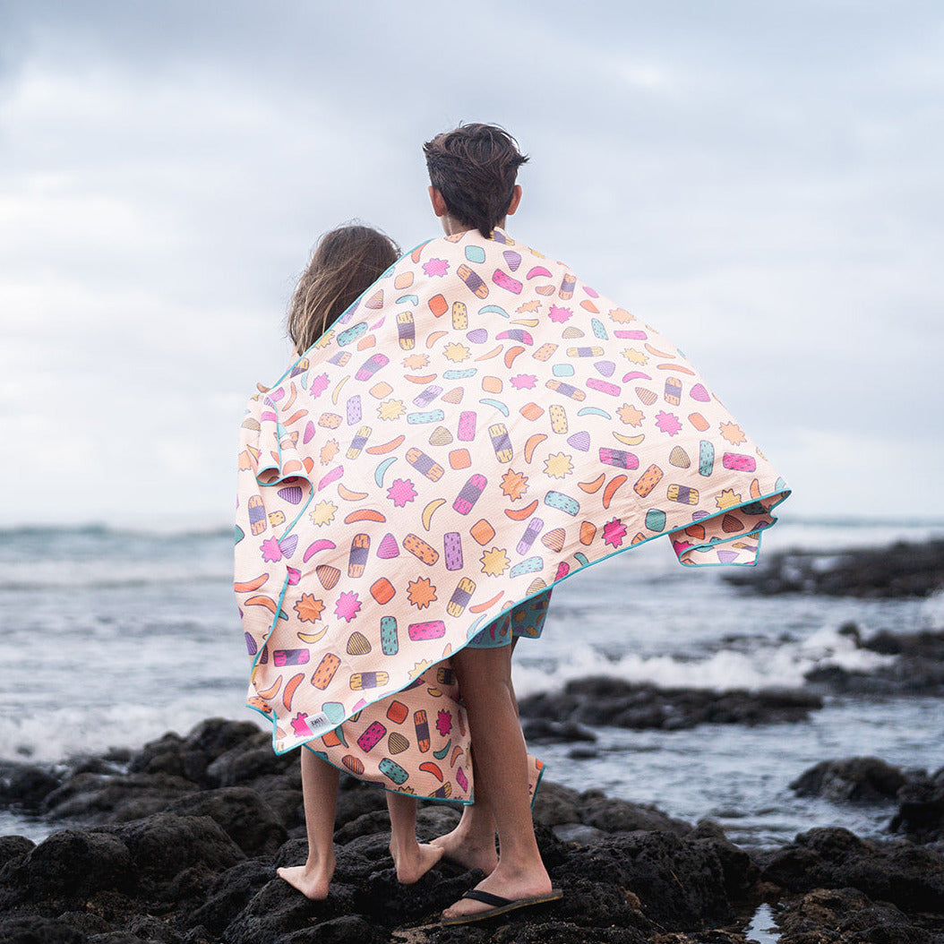 Izzy and Luke x Jana Lam Kamp Kakimochi Waffle Beach Towel