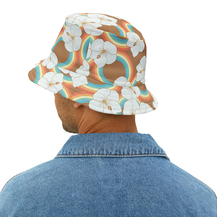 Retro Hibiscus Bucket Hat