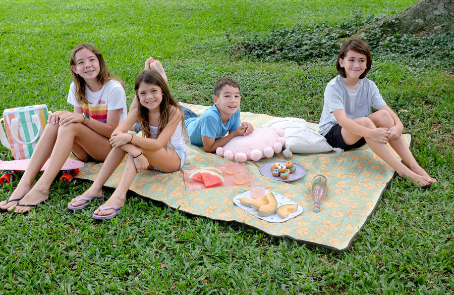Izzy and Luke x Jana Lam Mint+Honey Picnic Blanket