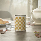 Checkerboard Insulated Coffee Mug, 10oz