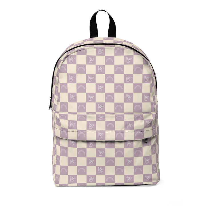 Purple Checkerboard Classic Backpack
