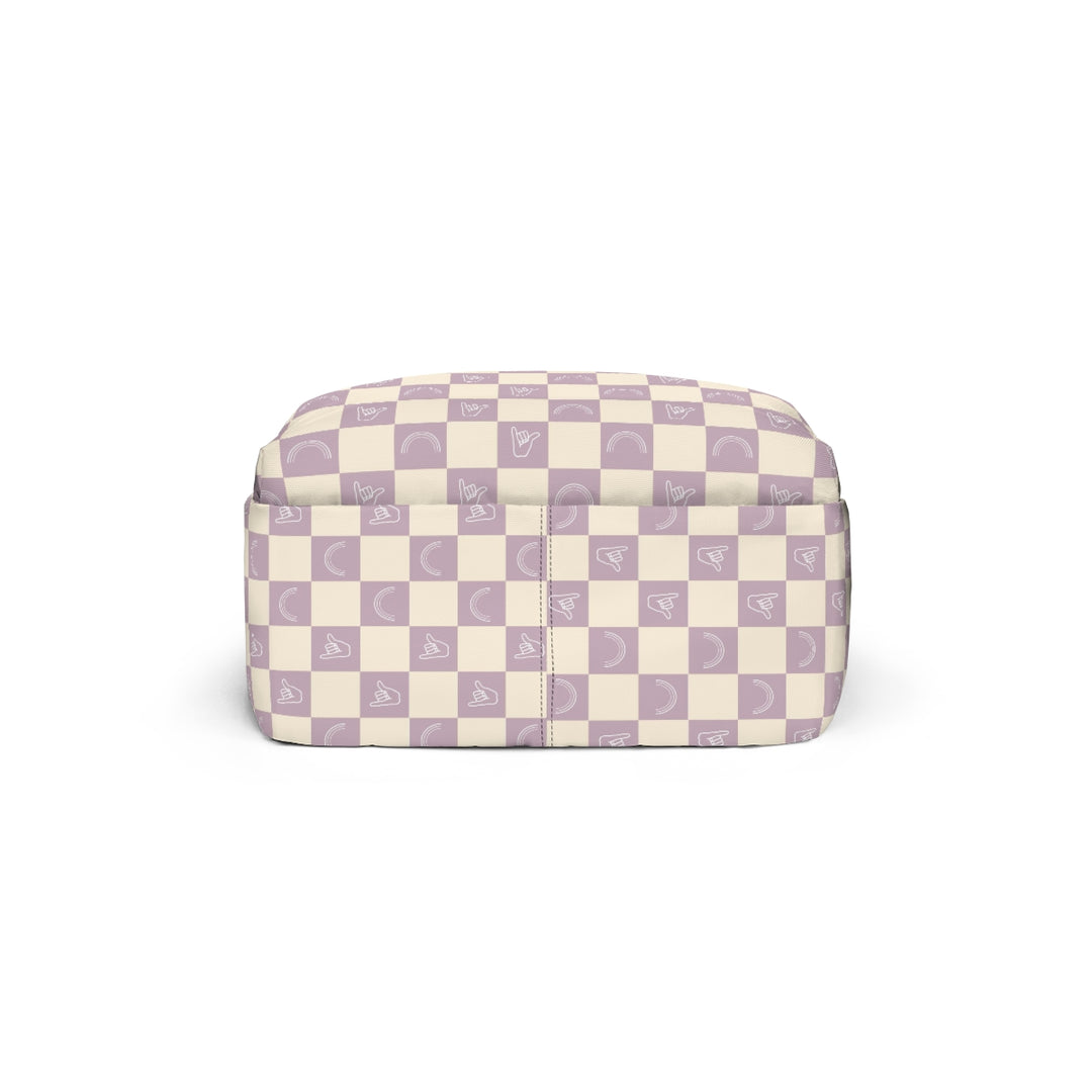 Purple Checkerboard Classic Backpack