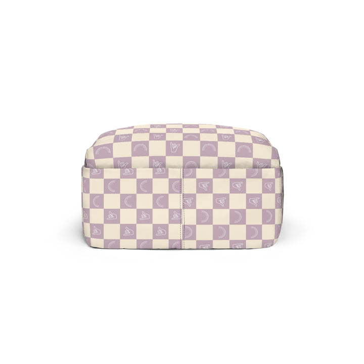 Purple Checkerboard Classic Backpack