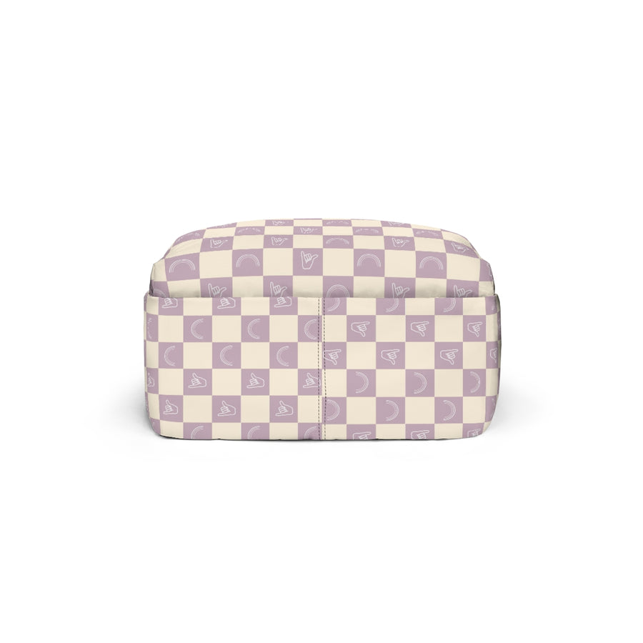 Purple Checkerboard Classic Backpack – Izzy and Luke