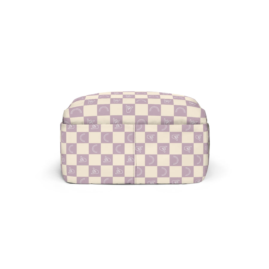 Purple Checkerboard Classic Backpack