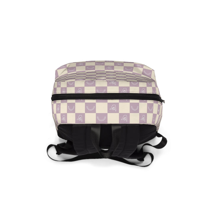 Purple Checkerboard Classic Backpack