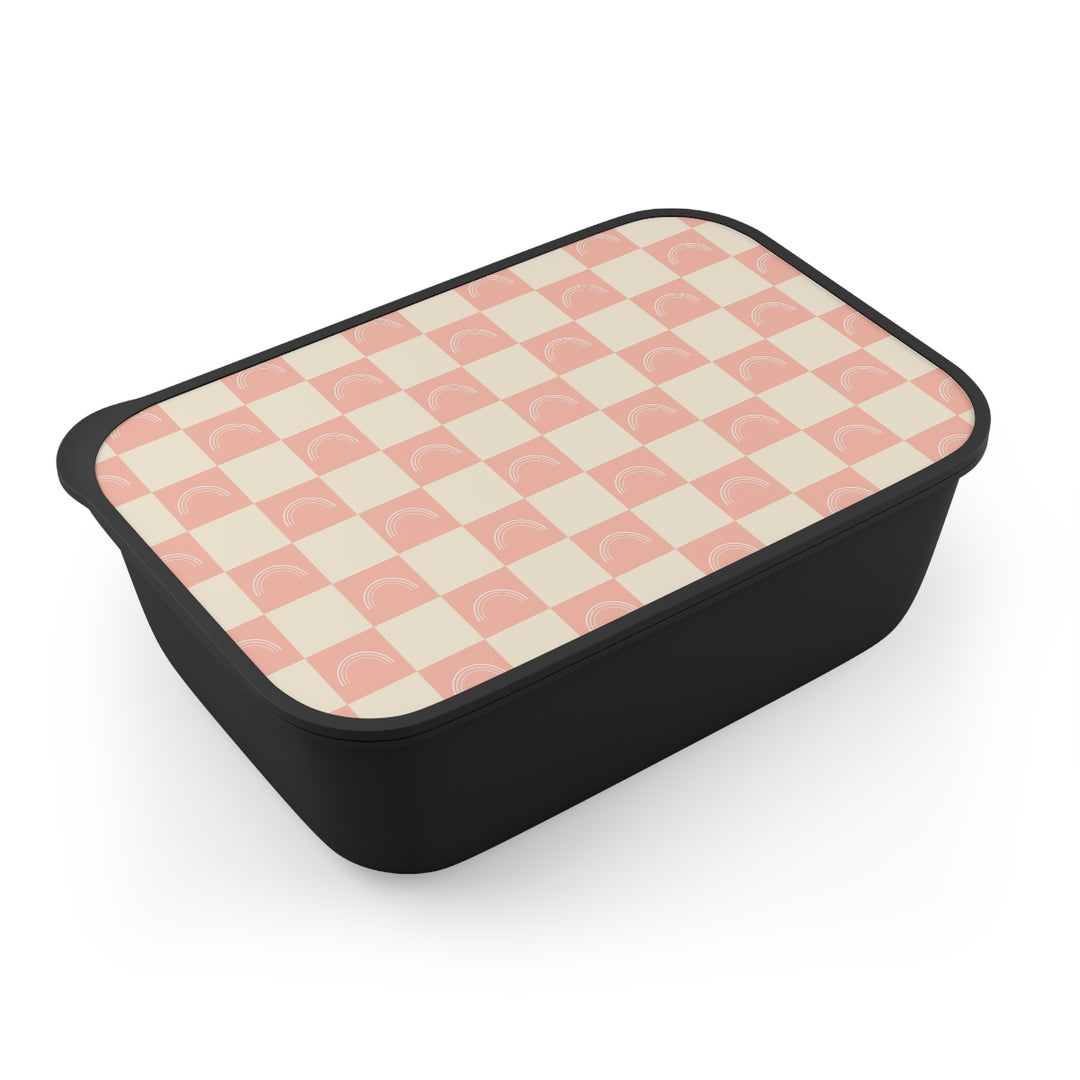 Pink Bento Box with Band and Utensils